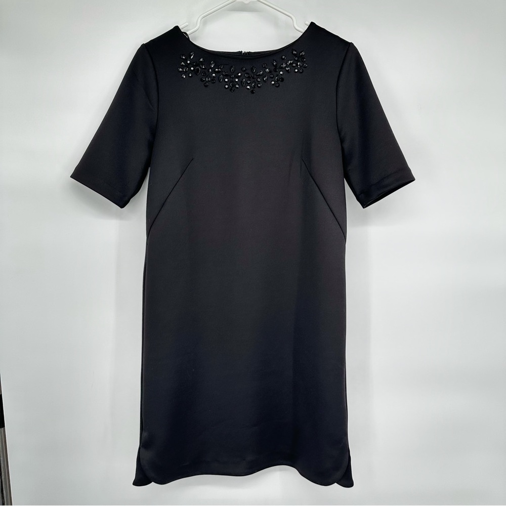 New Cynthia Rowley Black Jeweled Sheath Dress Sz 6